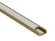 Type-D Arany - Alumínium U profil LED szalagos világításhoz 16x6 mm (Opál búrával)