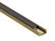 Type-D Arany - Alumínium U profil LED szalagos világításhoz 16x6 mm (Fekete PMMA búrával)