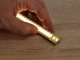 Type-D Arany - Alumínium U profil LED szalagos világításhoz 16x6 mm (Fekete PMMA búrával)
