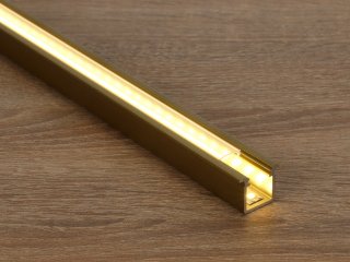 Type-G Arany - Alu süllyeszthető U profil LED szalaghoz (Átlátszó búrával)