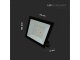 SMD LED reflektor, fekete ház (50W/4000lm) - természetes fehér