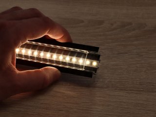 ALP-054 Fekete - Alumínium U profil LED szalaghoz, süllyeszthető (Átlátszó búrával)