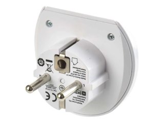 Utazó adapter, hálózati konnektor átalakító, fehér, (16A/230V)