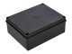 S-BOX sima falú kötődoboz csavaros fedéllel, (245x195x95 mm) IP65, fekete