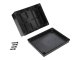 S-BOX sima falú kötődoboz csavaros fedéllel, (245x195x95 mm) IP65, fekete