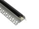 ALP-057 - TILE-EDGE Ezüst - Lépcsővilágító profil LED szalaghoz (Fekete búrával)