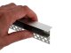 ALP-057 - TILE-EDGE Ezüst - Lépcsővilágító profil LED szalaghoz (Fekete búrával)