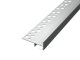 ALP-057 - TILE-EDGE Ezüst - Lépcsővilágító profil LED szalaghoz (Fekete búrával)