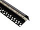 ALP-056 - TILE-EDGE Fekete - Lépcsővilágító profil LED szalaghoz (Átlátszó búrával)