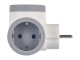 Fali elosztó 2-es + 1 USB + 1 USB-C, fehér, T elosztó