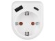 Fali elosztó 1-es + 1 USB + 1 USB-C, fehér