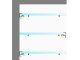 GLASS SHELF alu profile - LP701, ezüst