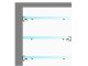 GLASS SHELF alu profile - LP701W, fehér