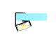 GLASS SHELF alu profile - LP701B, fekete