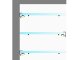 GLASS SHELF Fekete - üvegpolc profil LED szalaghoz (Átlátszó búrával)