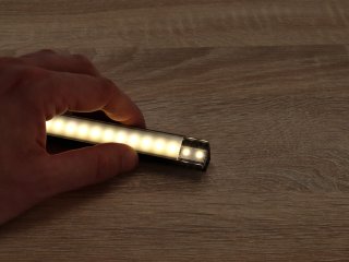 GLASS SHELF Fekete - üvegpolc profil LED szalaghoz (Fekete búrával)