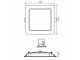 Süllyeszthető LED panel (220 mm - négyzet) 24W - állítható színhőmérséklet, fehér, IP54