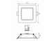 Süllyeszthető LED panel (95 mm - négyzet) 5W - állítható színhőmérséklet, fehér, IP54