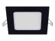 Süllyeszthető LED panel (120 mm - négyzet) 6W - természetes fehér, fekete