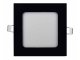 Süllyeszthető LED panel (120 mm - négyzet) 6W - természetes fehér, fekete