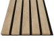 - Fa hatású, hangszigetelő lamella falburkolat, filc hátlappal (260 cm x 30 cm x 1.7 cm) - natúr tölgy