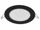 Süllyeszthető LED panel (120 mm - kör) 6W - természetes fehér, fekete