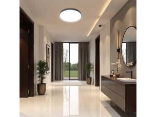 Mennyezeti LED lámpa, fehér és fekete kerettel (32W/2560lm) természetes fehér, IP44