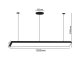 Design LED függőlámpa (32W) fekete színű - természetes fehér