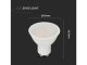 LED lámpa GU10 (10W/100°) hideg fehér, CREE LED