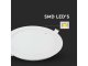 SLIM LED panel (kör alakú) 22W - természetes fehér