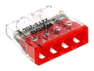 2273 Wago Compact vezeték összekötő, 4 x 2.5mm² vezeték nyílásos (100 db)