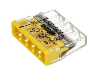 2273 Wago Compact vezeték összekötő, 5 x 2.5mm² vezeték nyílásos (100 db)
