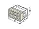 2273 Wago Compact vezeték összekötő, 8 x 2.5mm² vezeték nyílásos (50 db)