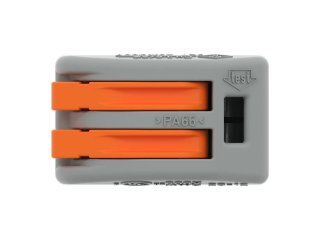 222 Wago karos (kapcsos) vezetékösszekötő, 2 x 4mm² vezeték nyílásos (50 db)