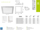 Katro LED panel IP44 fehér (172 mm) 12W - természetes fehér