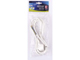 Hálózati csatlakozó, dugvillás kábel (3x1 mm2) 2 méter, fehér, PVC szigetelés