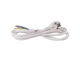 Hálózati csatlakozó, dugvillás kábel (3x1 mm2) 2 méter, fehér, PVC szigetelés