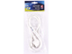 Hálózati csatlakozó, dugvillás kábel (3x0.75 mm2) 2 méter, fehér, PVC szigetelés
