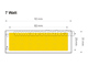 LED COB alumínium panel (12-14V/600mA) 7W - 5500K