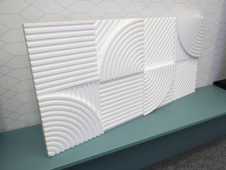 Dekorációs 3D falpanel, festhető, XPS (96x48cm) PD-4 geometrikus minta