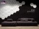 Skin bőr hatású 3D fali panel, hexagon forma, ellenálló poliuretán (W 332) ART Decor