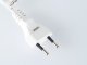 Hálózati csatlakozó, dugvillás kábel  (2x0.5 mm2) 2 méter, fehér, PVC szigetelés