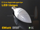 LED lámpa E14 (6W/200°) Gyertya - hideg fehér