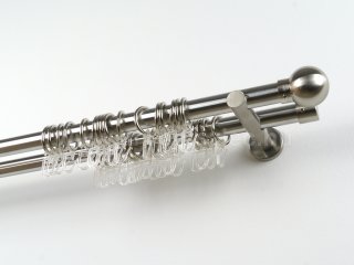 Stil Gömb fém karnis szett, (20 mm rúd, 2 sor) - acél - 160 cm
