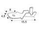 Ónozott csúszósaru, kábelsaru (100db/csomag) 4,8mm