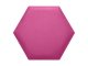 Hatszög alakú (méhsejt) bőrpanel, bőr falpanel - Inka 821 Pink (30,2x34,7 cm)