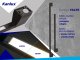 Yalte LED lineáris oldalfali lámpa (8 Watt), fekete, IP54, természetes fehér