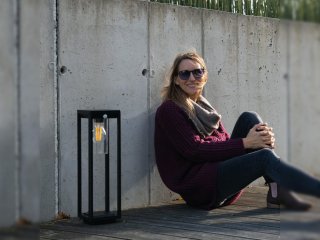 Vimo cserélhető fényforrású kerti állólámpa (E27) 50cm, fekete