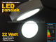 LED panel (200 mm) 22W (kerek) hideg fény, falon kívüli