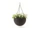 Hanging Sphere Planter - műrattan virágkaspó - antracit